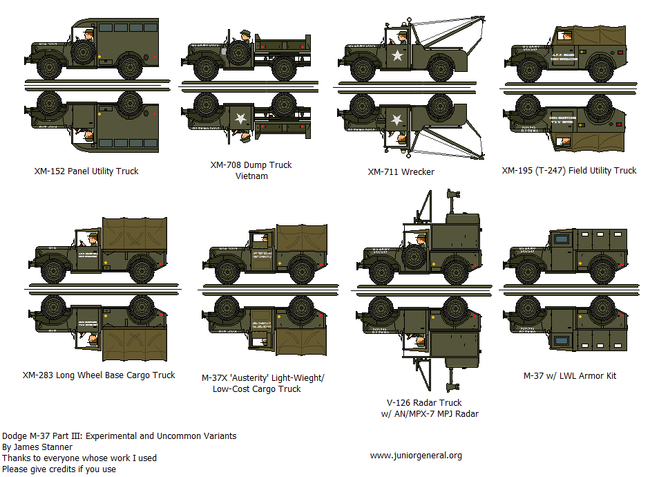 US Dodge M-37 Trucks